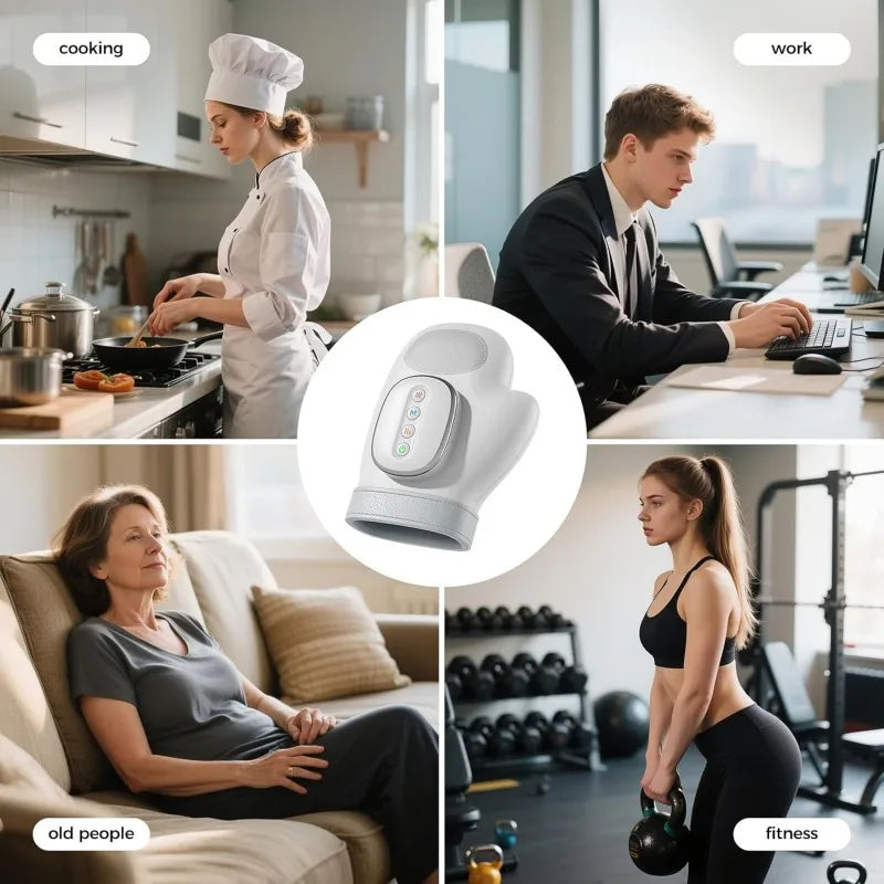 Hand Massager with Heat and Compression,Finger Massager Hand Equipment, Wrist Muscles Massagers for Arthritis Carpal Tunnel