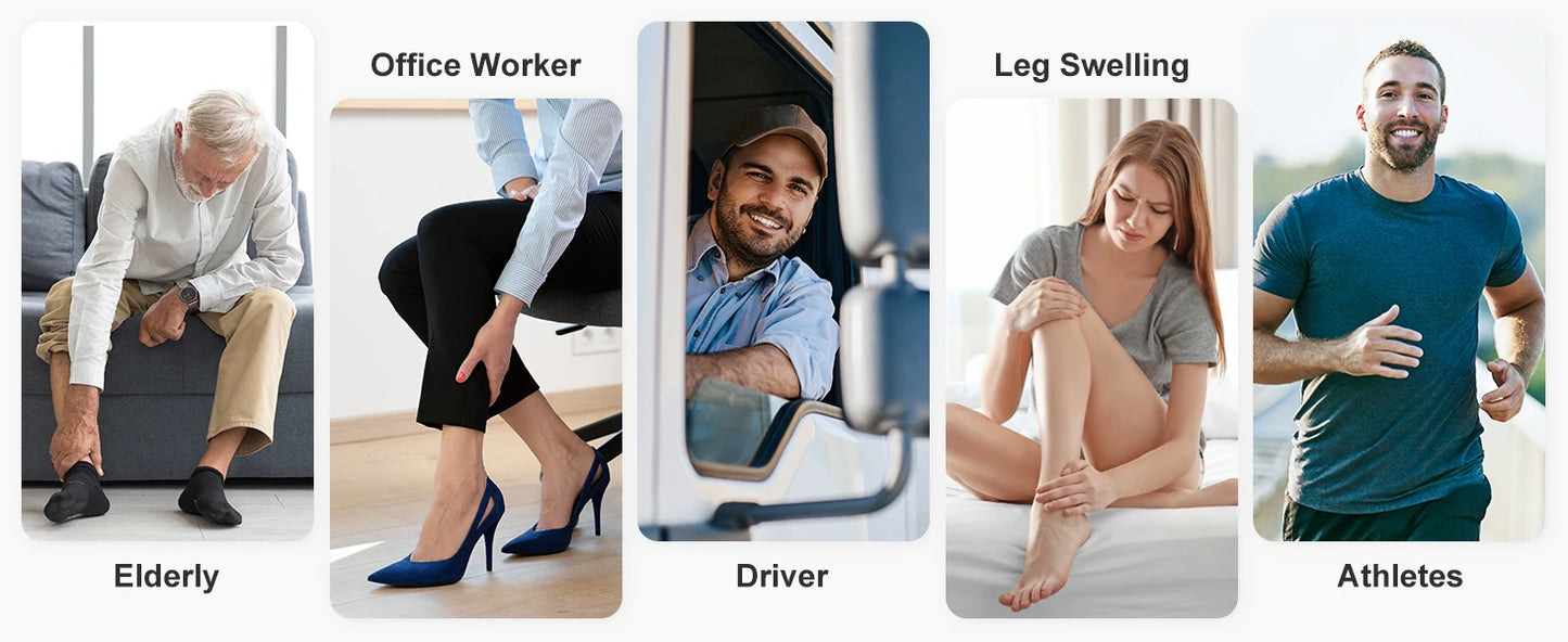 Nekteck Leg Massager Air Compression Calf Wraps Air Pressure Massage for Blood Circulation and Relaxation Lymphatic Drainage