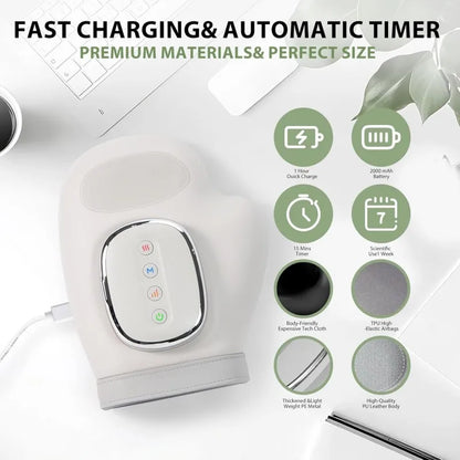 Hand Massager with Heat and Compression,Finger Massager Hand Equipment,  Wrist Muscles Massagers for Arthritis Carpal Tunnel